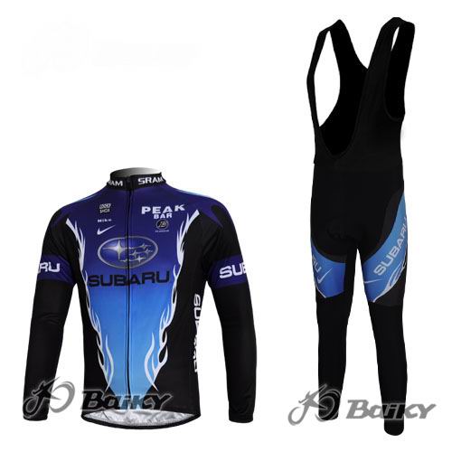 Subaru Peak Bar Maillot mangas largas negro azul tirantes